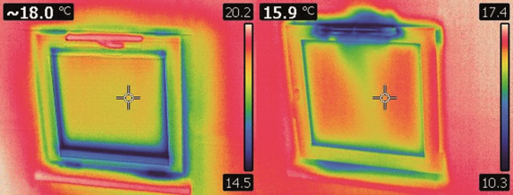 termogram, okno, nawiewnik